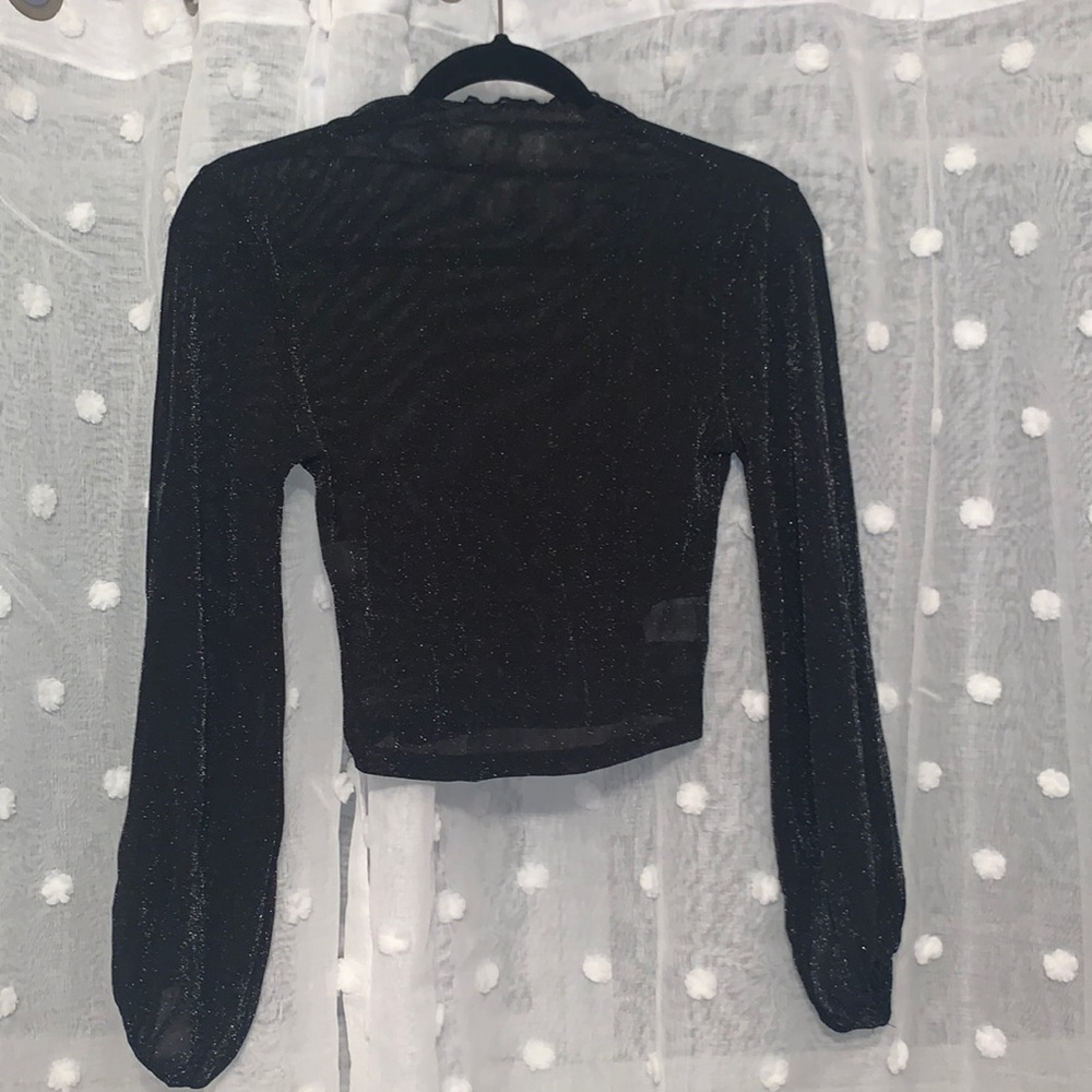 Sheer glitter top